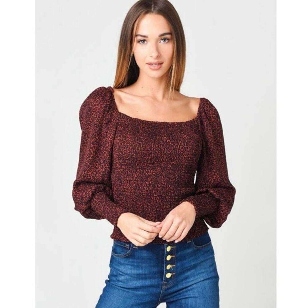 Anthropologie Cupcakes & Cashmere Smocked Bodice Top Sz 
Medium Whimsigoth NWT